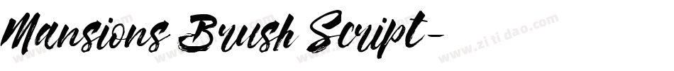 Mansions Brush Script字体转换
